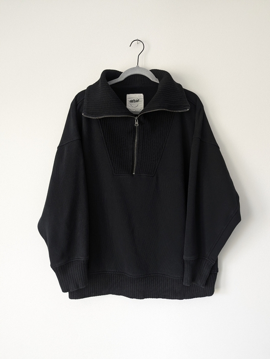 aerie Tops - Aerie Down-to-Earth Quarter Zip Pullover Sweatshirt Oversized Slouchy
